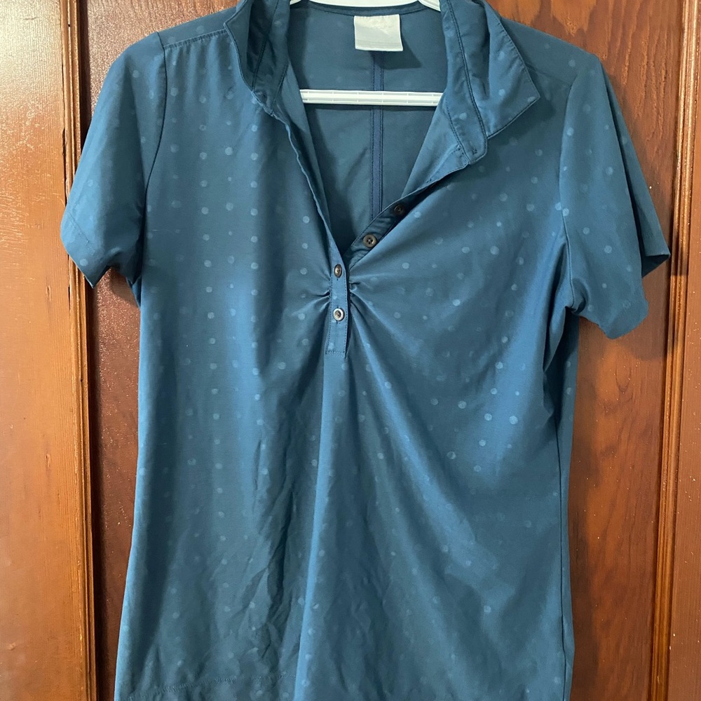Nike Blue Polka Dot Polo/ Golf Shirt